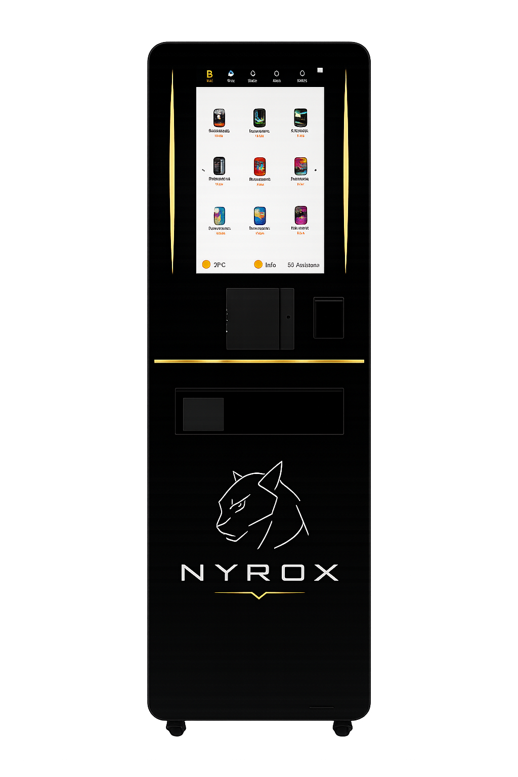 Distributore NYROX in rotazione, fotogramma 1